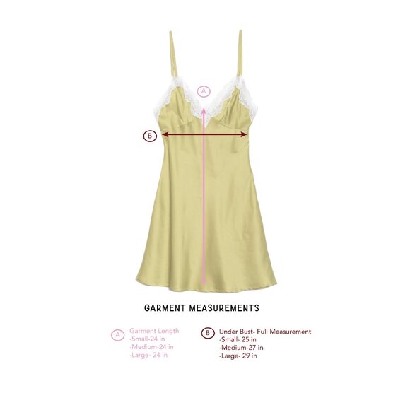 Los Feliz Satin Mini Slip Dress Moss Green S,M,L - Picture 6 of 6